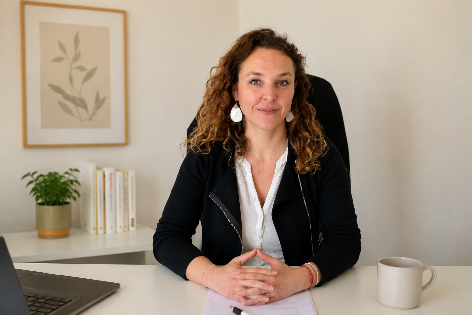 Lise Descamps, diététicienne nutritionniste, dans son cabinet